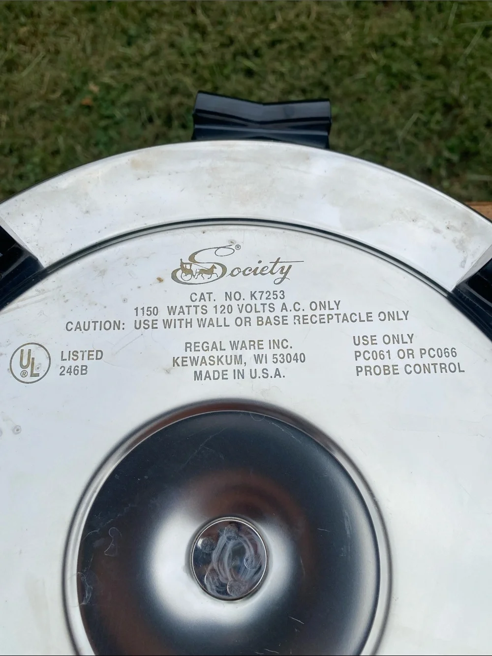 Vtg Regal Society Stainless Steel Automatic Skillet Dome S-Steel Lid K7260 USA